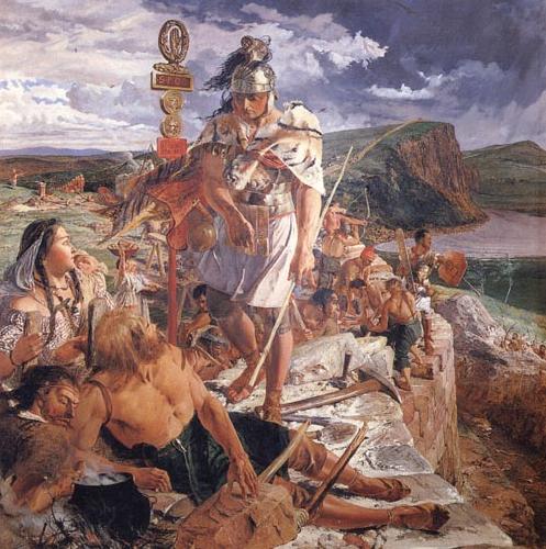 William Bell Scott The Romans Cause a Wall to be Built for the Protection of the South